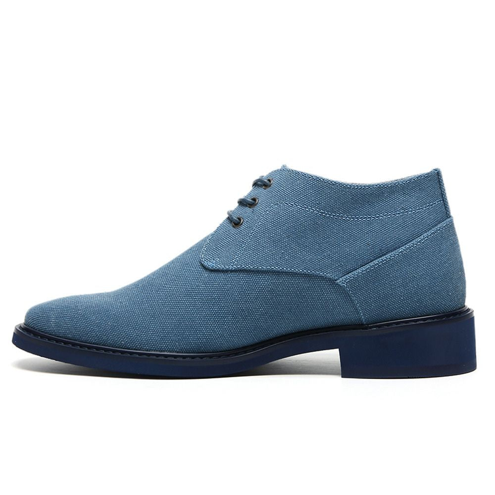Trendy blue boots with height boost