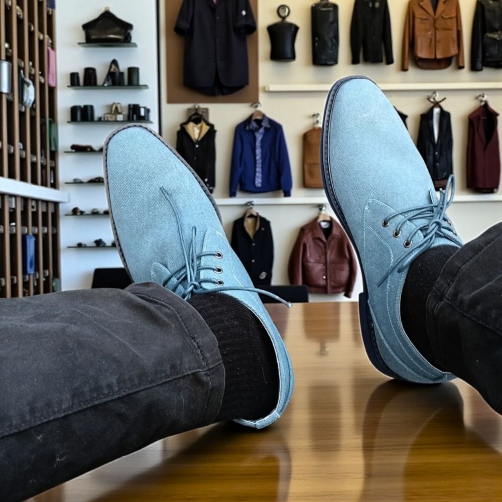 Casual Blue Boots with lifts for men