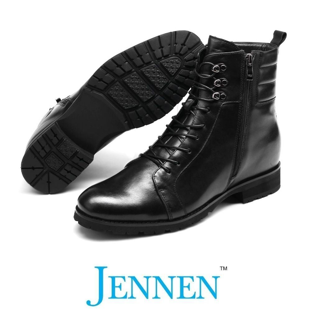 Mr. Abela 8cm | 3.2 inches Taller Men's Black Elevator Boots