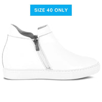 White elevator boots for women