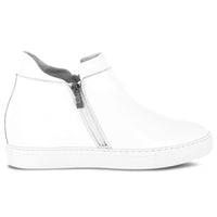 Height increasing boots for women in white