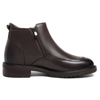 Mr. Mitchell Brown 8cm | Handcrafted Gentleman’s Zipped Boots (3.2")