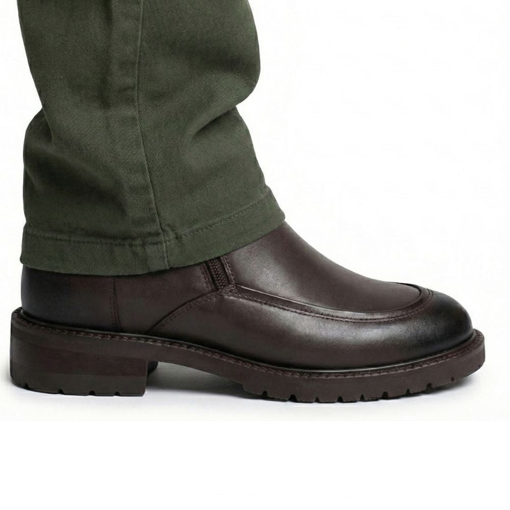 Mr. Mitchell Brown 8cm | Handcrafted Gentleman's Zipped Boots (3.2
