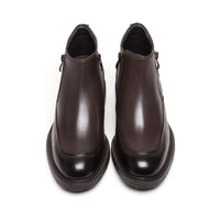 Mr. Mitchell Brown 8cm | Handcrafted Gentleman’s Zipped Boots (3.2")