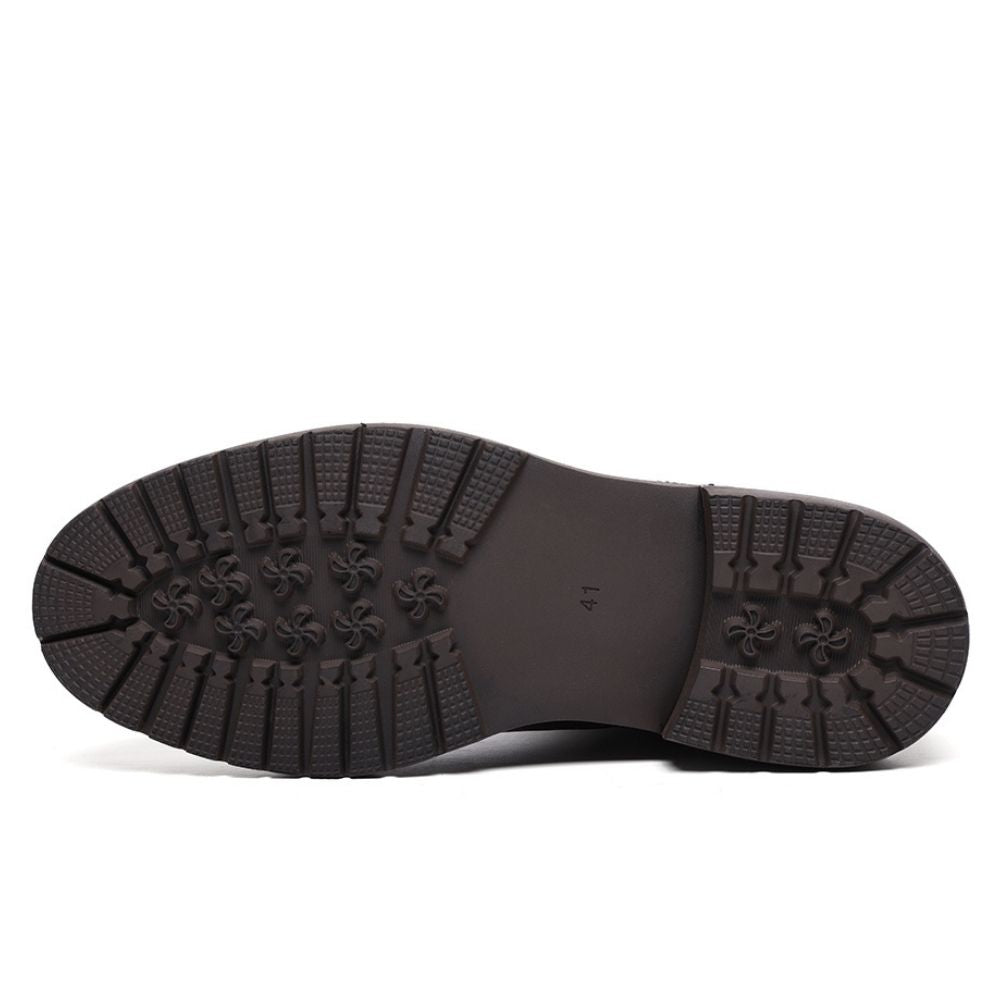 Mr. Mitchell Brown 8cm | Handcrafted Gentleman’s Zipped Boots (3.2")