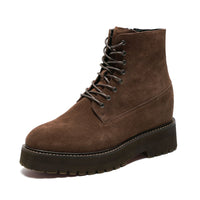 Mr. Moses Brown Beta 11cm | Tall Suede Elevator Boots (4.33")