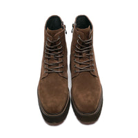 Mr. Moses Brown Beta 11cm | Tall Suede Elevator Boots (4.33")