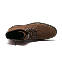 Mr. Moses Brown Beta 11cm | Tall Suede Elevator Boots (4.33")