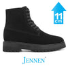 Mr. Moses 11cm | 4.33 inches Tallest Black Suede Elevator Boots