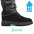 Mr. Moses 11cm | 4.33 inches Tallest Black Suede Elevator Boots