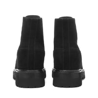 Stylish high-top boots with internal 11cm heel lift