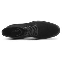 11cm Hidden Lifts Black Suede Elevator Boots