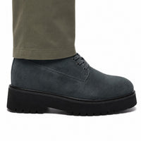 Mr. Moses Dark Grey 11cm | Elevated Suede Boots for Added Height (4.33")