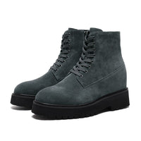 Mr. Moses Dark Grey 11cm | Elevated Suede Boots for Added Height (4.33")