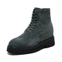 Mr. Moses Dark Grey 11cm | Elevated Suede Boots for Added Height (4.33")