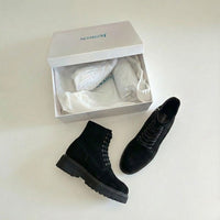 Mr. Moses 11cm | 4.33 inches Tallest Black Suede Elevator Boots