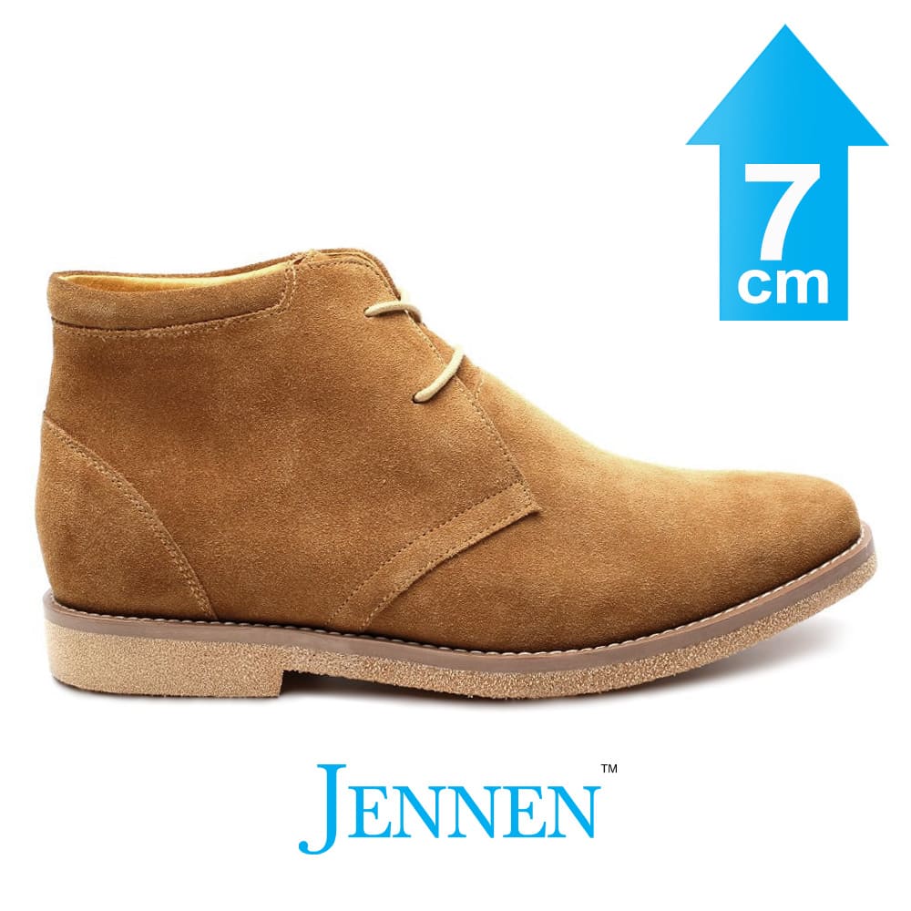 Mr. Mozart Brown | 7cm Taller - Elevator Boots For Men