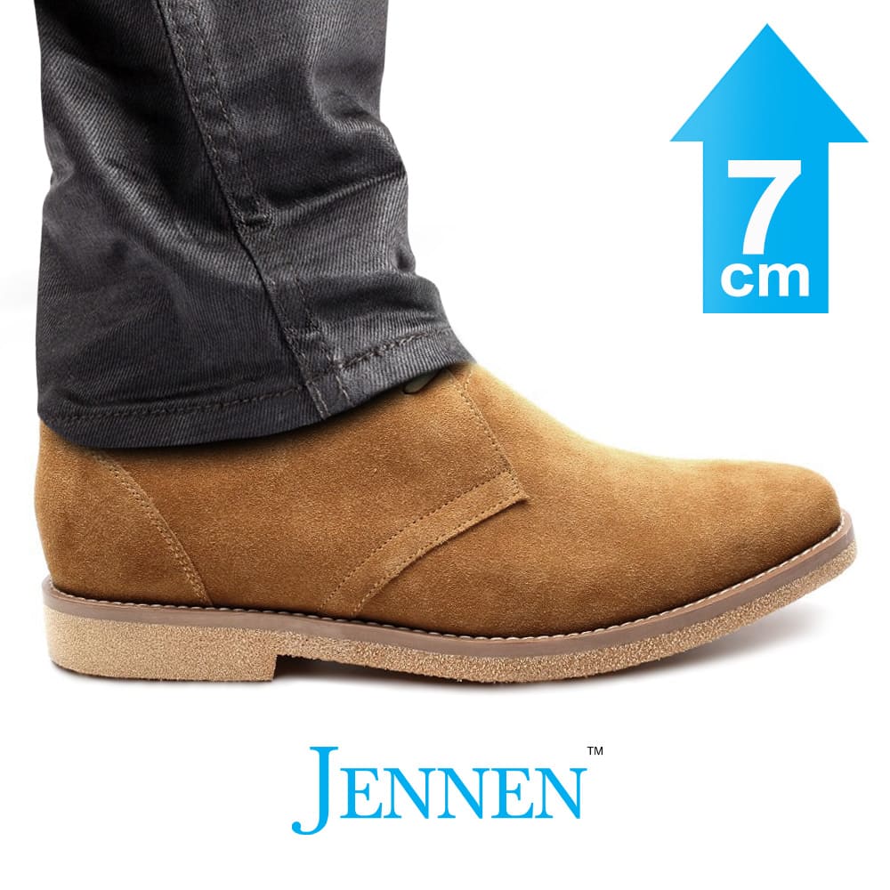 Mr. Mozart Brown | 7cm Taller - Elevator Boots For Men