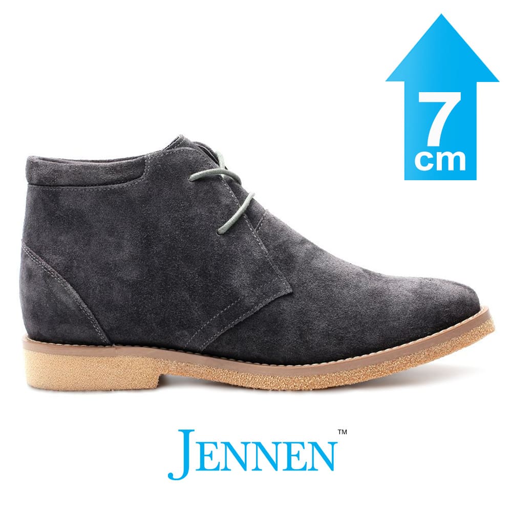 Mr. Mozart Grey | 7cm Height Increasing Grey Elevator Boots