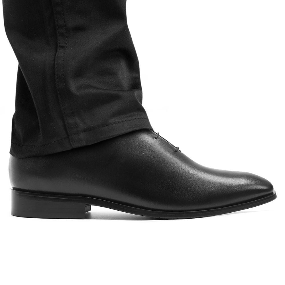 Mr. Assange Matte Black 7cm | 2.8 inches Taller Wedding Shoes for Men
