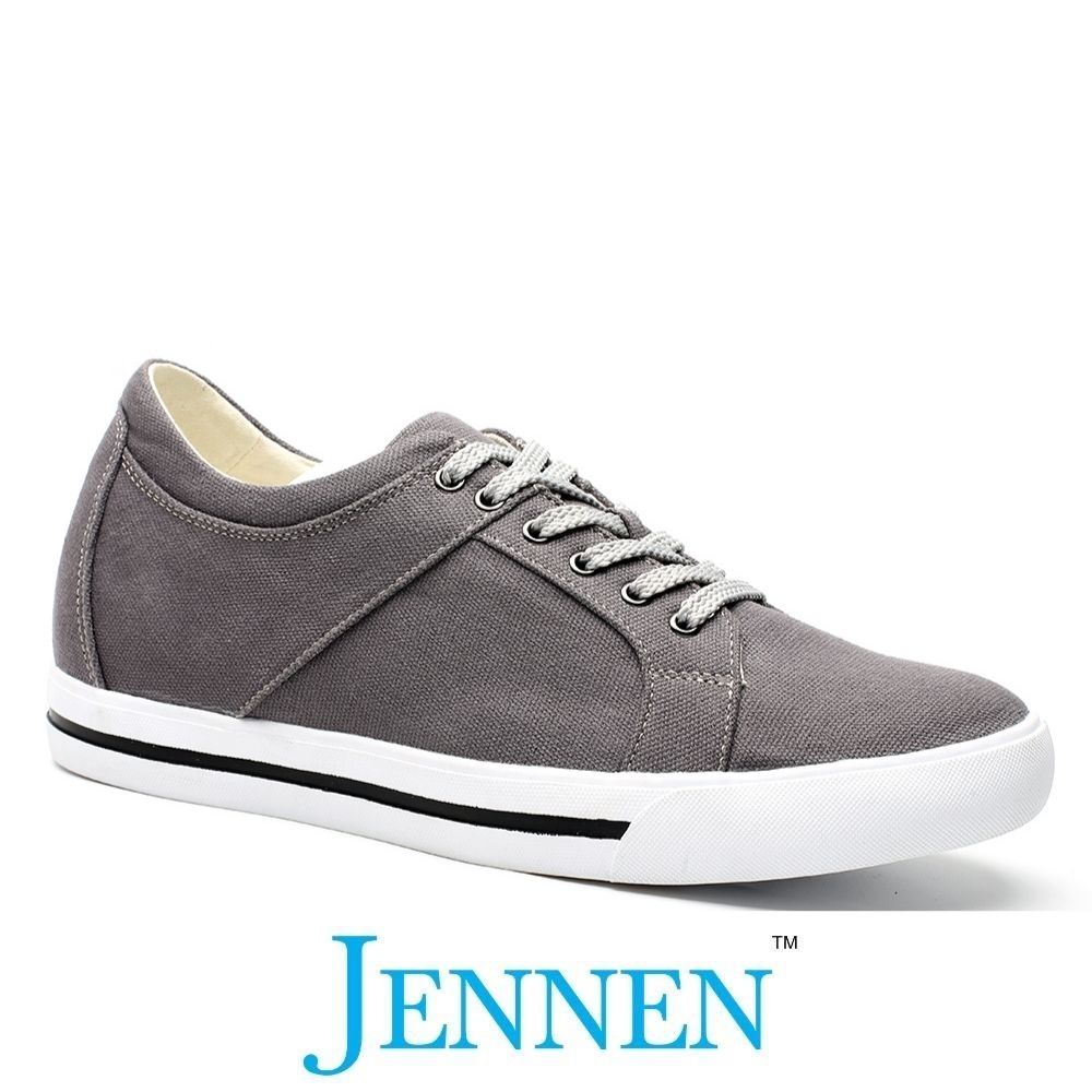 Mr. Bartok Grey 5cm | 2 inches Taller Grey Elevator Skate Style Shoes