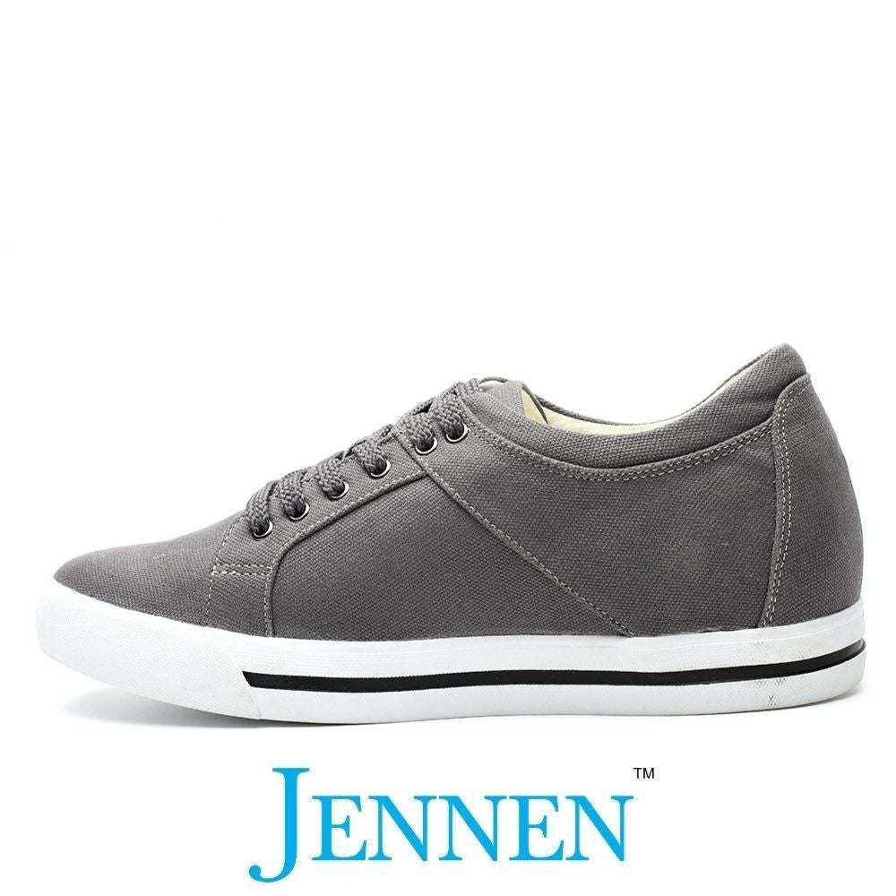 Mr. Bartok Grey 5cm | 2 inches Taller Grey Elevator Skate Style Shoes