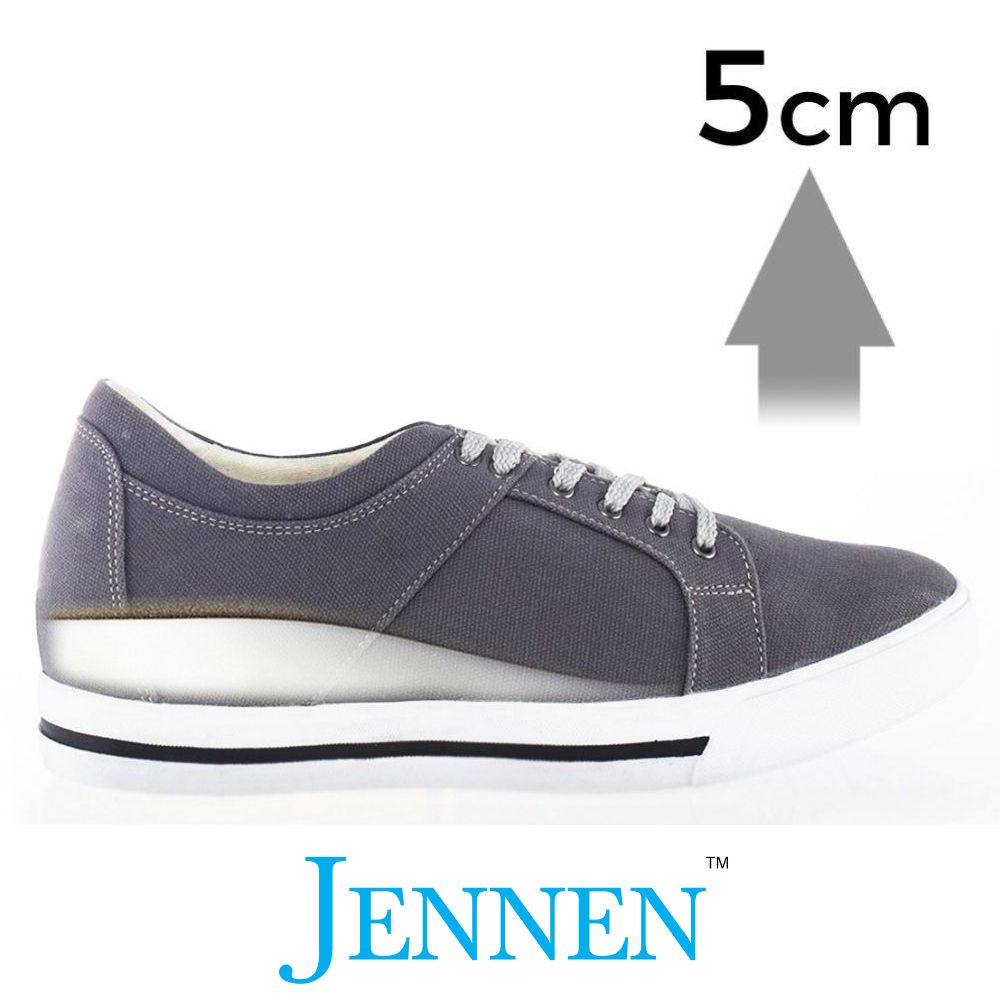 Mr. Bartok Grey 5cm | 2 inches Taller Grey Elevator Skate Style Shoes