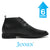 Mr. Basquiat 6cm | 2.4 Inches Black Vegan Elevator Boots | Formal Hidden Heel Shoes for Men