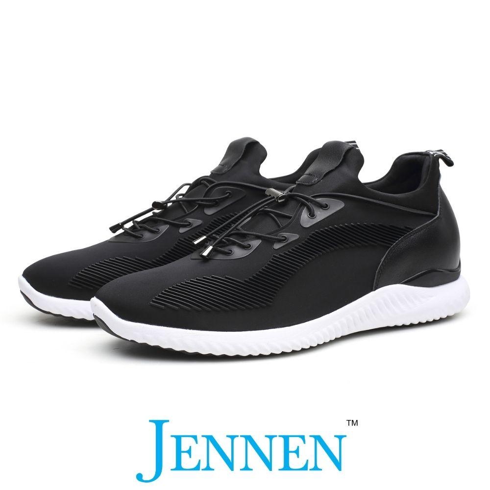 Mr. Bolt Black 6cm | 2.4 inches Taller Black Elevator Sneakers