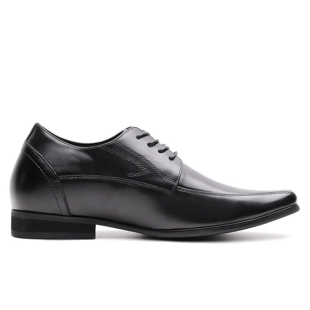 Mr. Bruch Black | 7.5cm Taller - Men's Business Elevator Shoes
