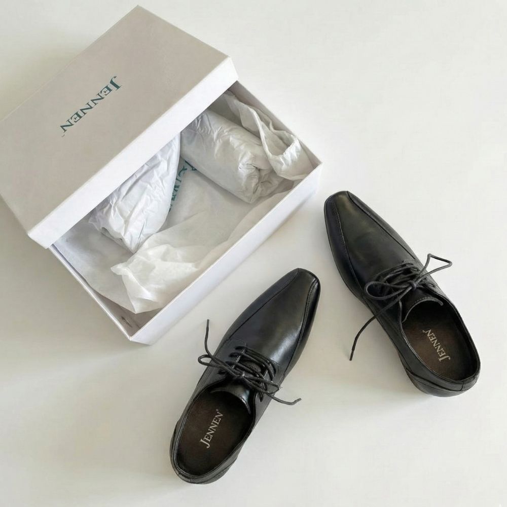 Mr. Bruch Black | 7.5cm Taller - Men's Business Elevator Shoes