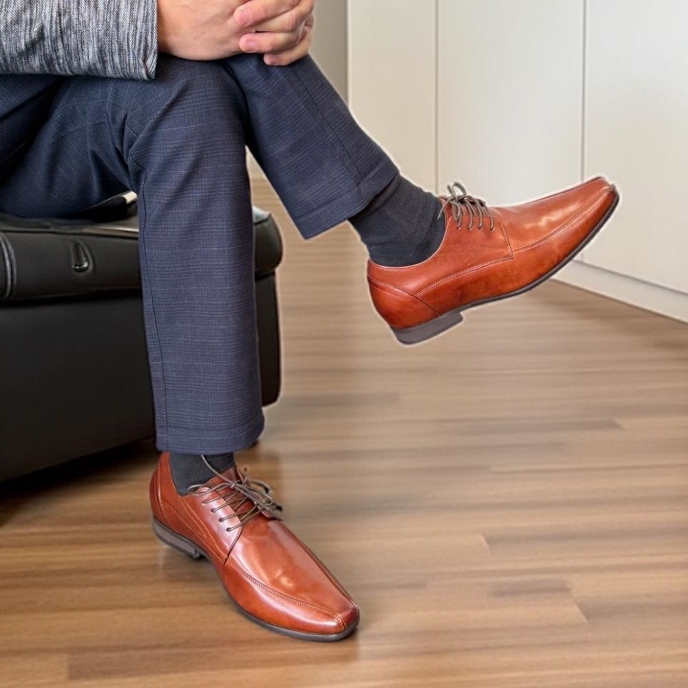 Brown Stylish Handcrafted Elevator shoes for men