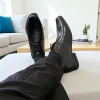 Black Business Shoes with hidden lifts