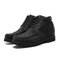 Mr. Carr Black 10cm | Sharp Height-Boosting Formal Shoes (4")