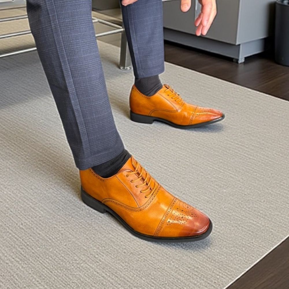 Mr. Dickens 7cm | 2.8 Inches Height Boost | Formal Height Increasing Shoes