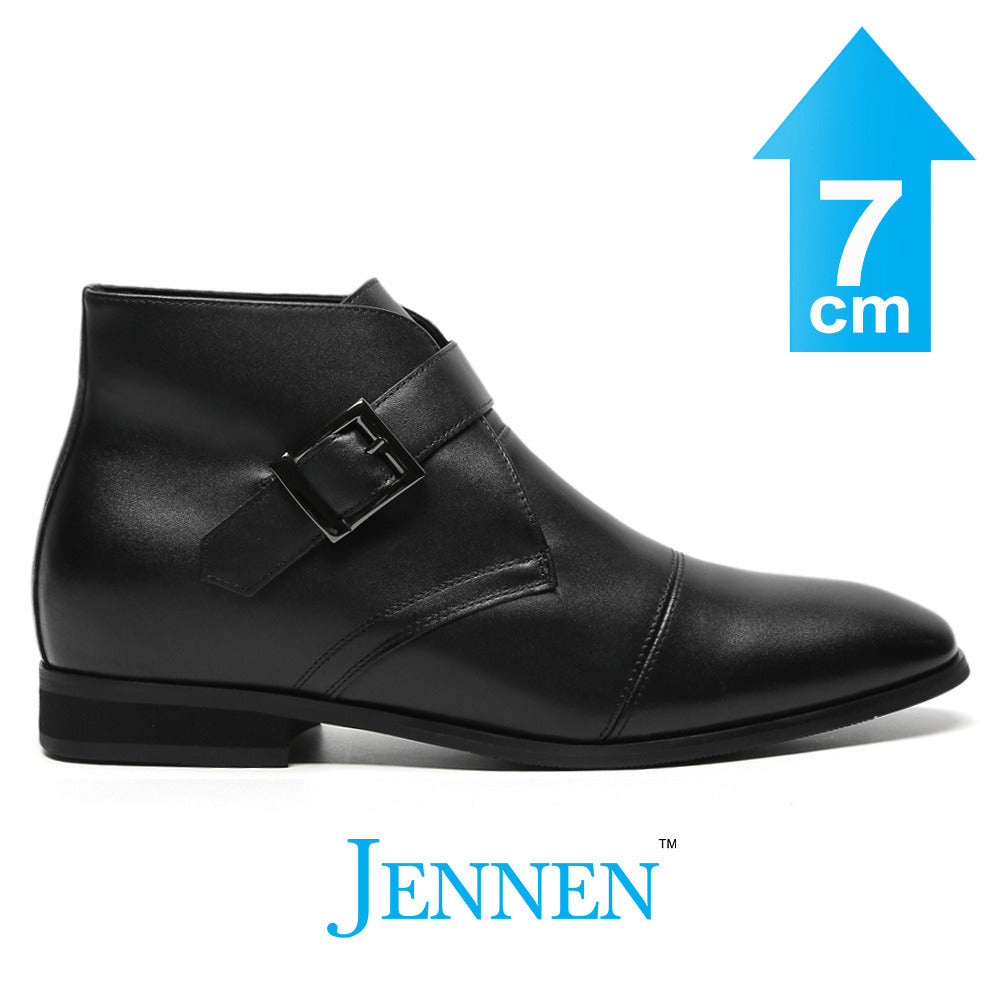 Mr. Epicurus 7cm | 2.8 Inches Black Chukka Elevator Boots | Sleek Height Increasing Footwear for Men