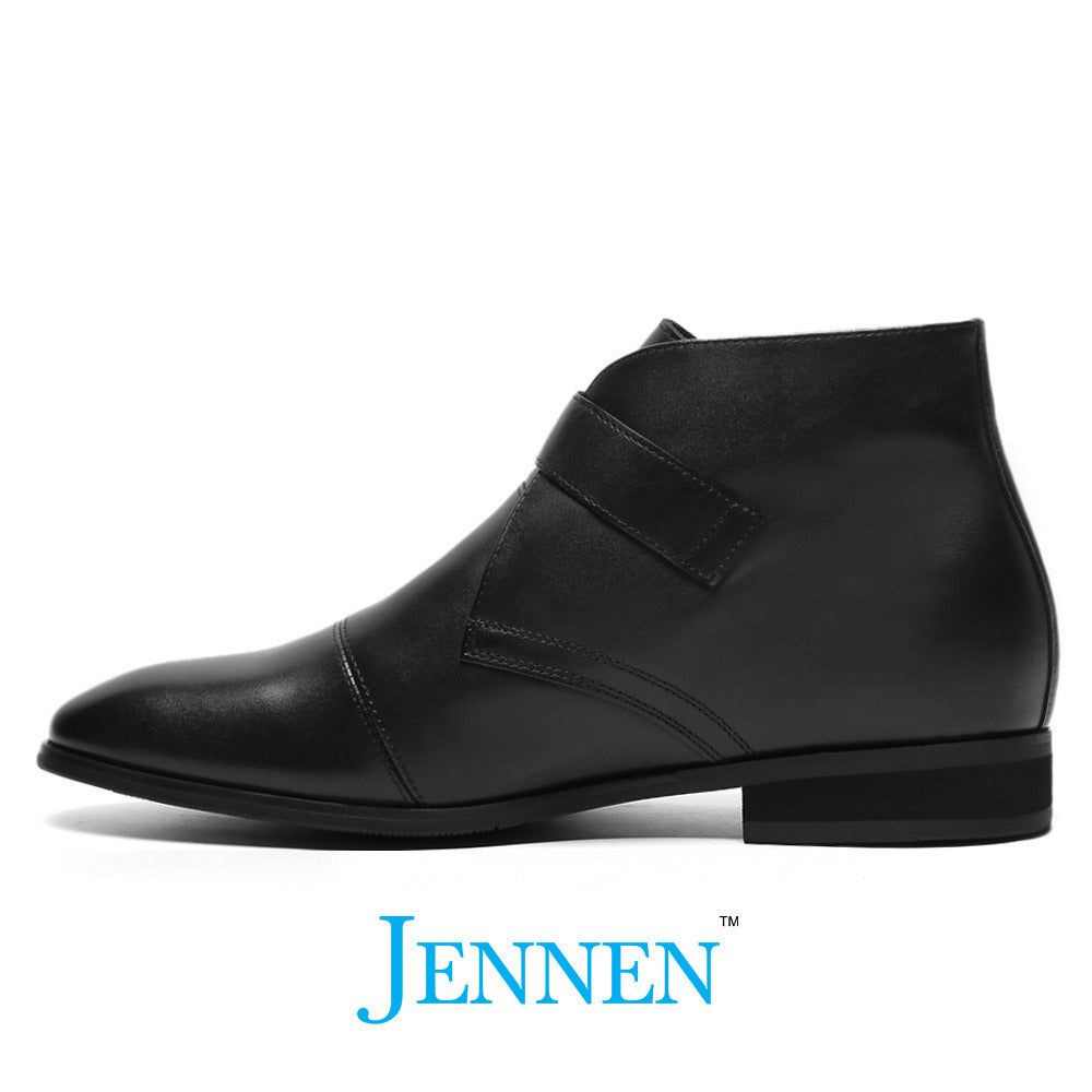 Mr. Epicurus 7cm | 2.8 Inches Black Chukka Elevator Boots | Sleek Height Increasing Footwear for Men