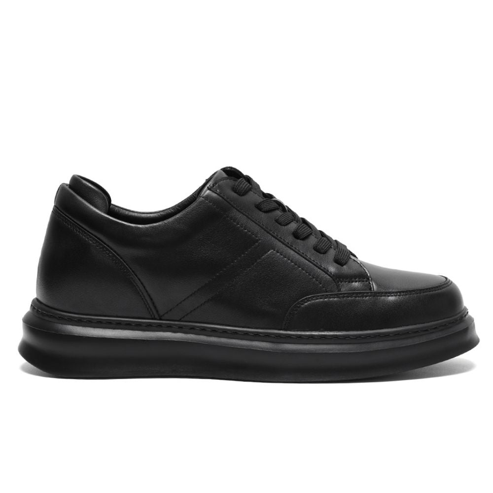 Mr. Federer All Black 7cm | Lightweight Height-Increasing Casual Sneakers (2.8")