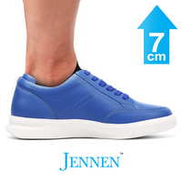 Mr. Federer 7cm | 2.8 inches Blue Sporty Elevated Sneakers