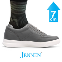 Mr. Federer 7cm | 2.8 inches Dark Grey Height Increasing Casual Shoes