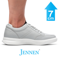 Mr. Federer 7cm | 2.8 inches Light Grey Elevated Kicks for Everyday Style