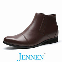 Mr. Ferras Brown 8cm | 3.2 inches Tall Hidden Heel Mens Boots