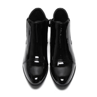 Mr. Ferras Black Patent 8cm | Sleek Patent Elevator Dress Shoes (3.2")