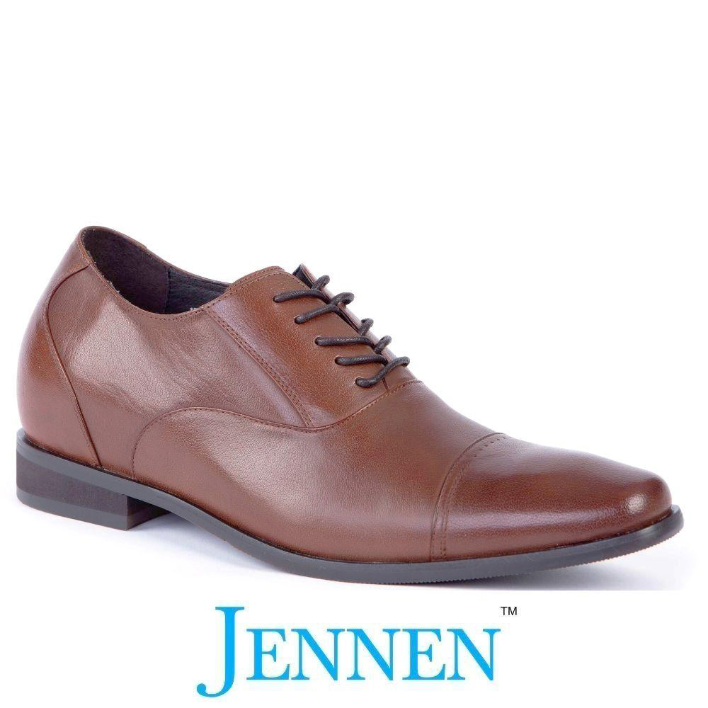 Mr. Gershwin Vegan Brown | 7cm Height Increasing Elevator Wedding Shoes