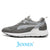 Mr. Gunther 8cm | 3.2 Inches Grey Mesh Elevator Sneakers | Breathable Height Boosting Sport Shoes for Men