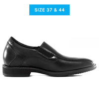 Mr. Haydn Black 7cm | 2.8 inches Taller Black Mens Business Shoes