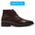 Side view of Mr. Hemingway brown leather chukka boots showing 7 cm total height increase.