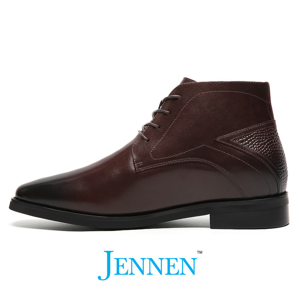 Mr. Hemingway 7cm | 2.8 Inches Brown Chukka Elevator Boots | Stylish Height Increasing Footwear for Men
