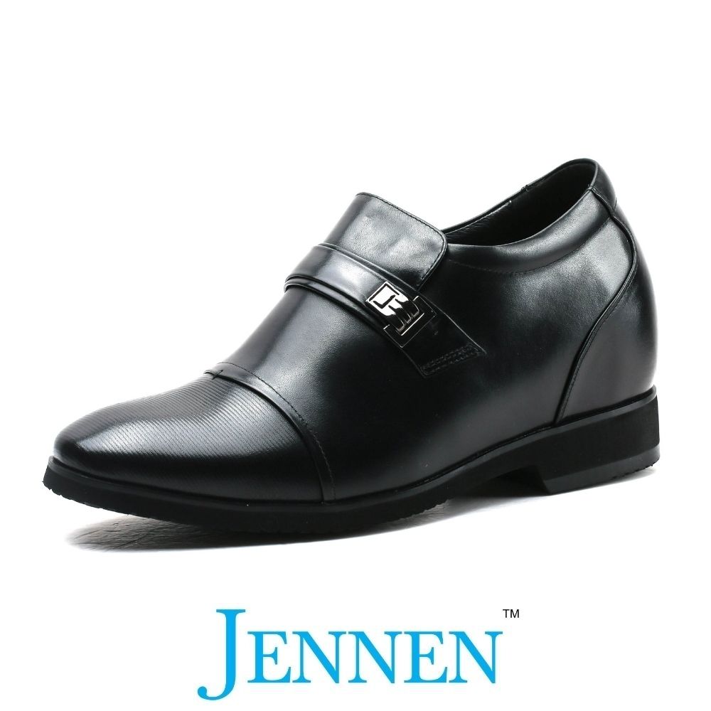 Mr. Janacek Black 10cm | 4 inches Tall Cuban Heel Shoes Men