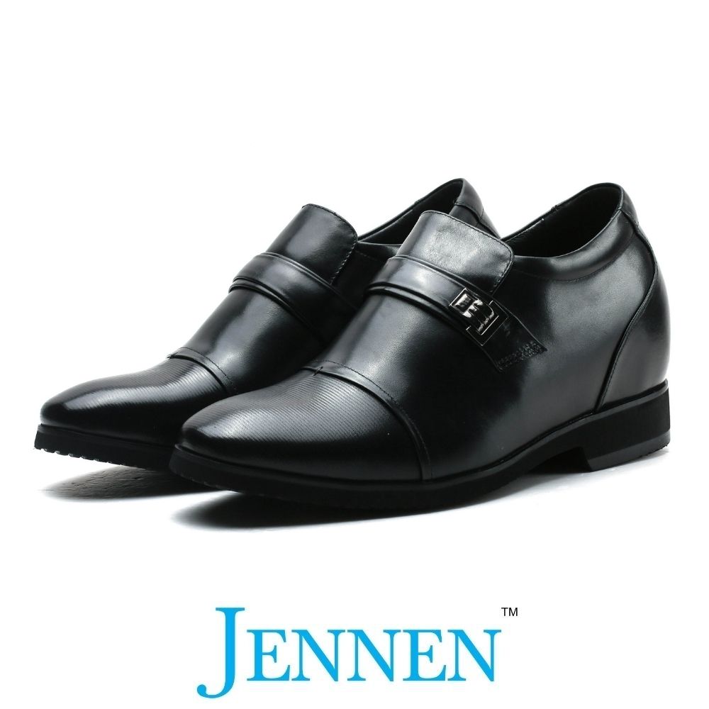 Mr. Janacek Black 10cm | 4 inches Tall Cuban Heel Shoes Men